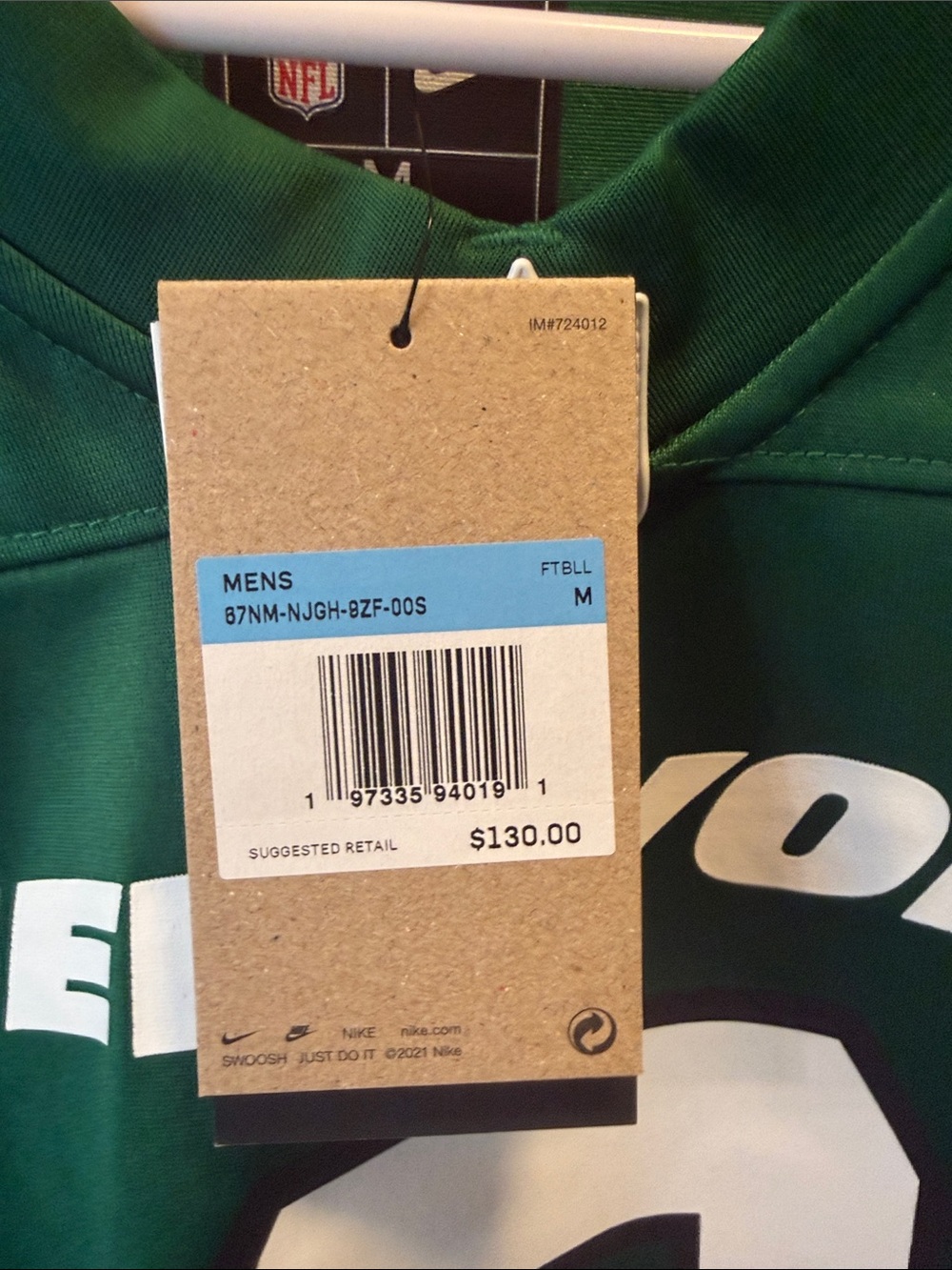 NFL New York Jets Green #8 Men's Football Jersey - Picture 2 of 5